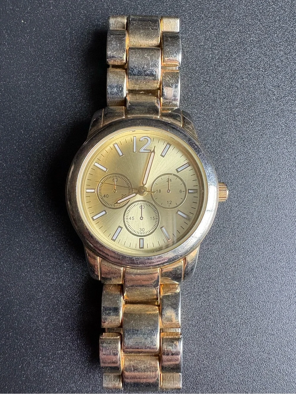 Men's Gold-Tone Stainless Steel Watch - Classic Gold Dial